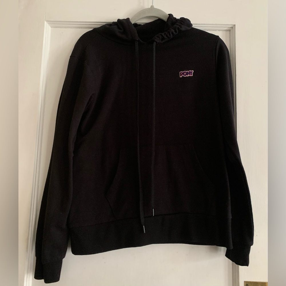 Pony Black Hoodie Medium Pocket Athletic Wear